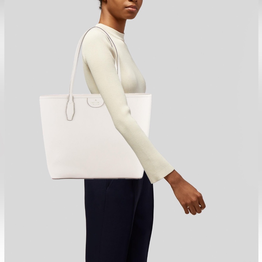 Kate Spade New York White Leather Top Handle Bag. NWT